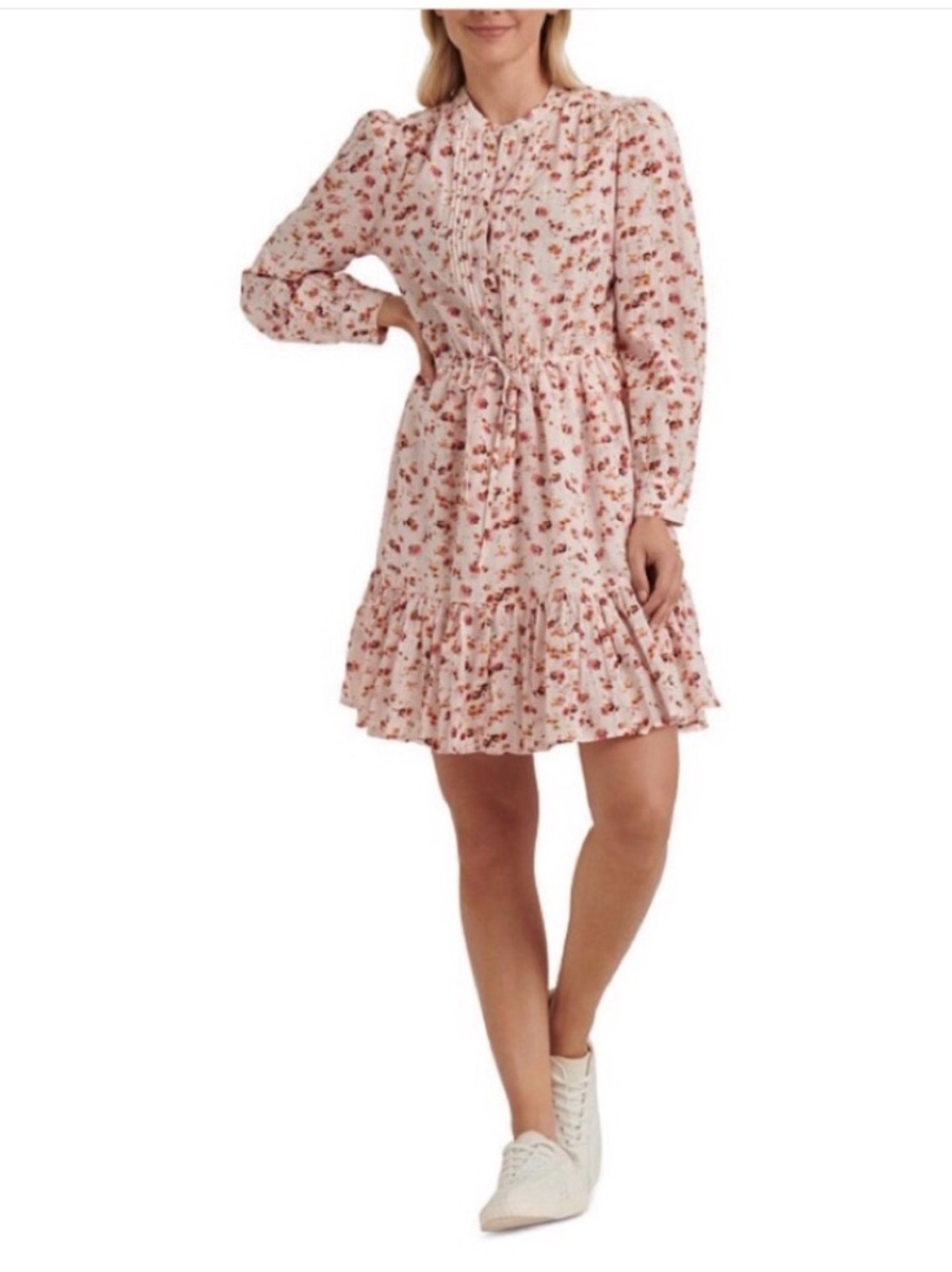 New Lucky Brand Riley Pink Floral Mini Dress SZ S
